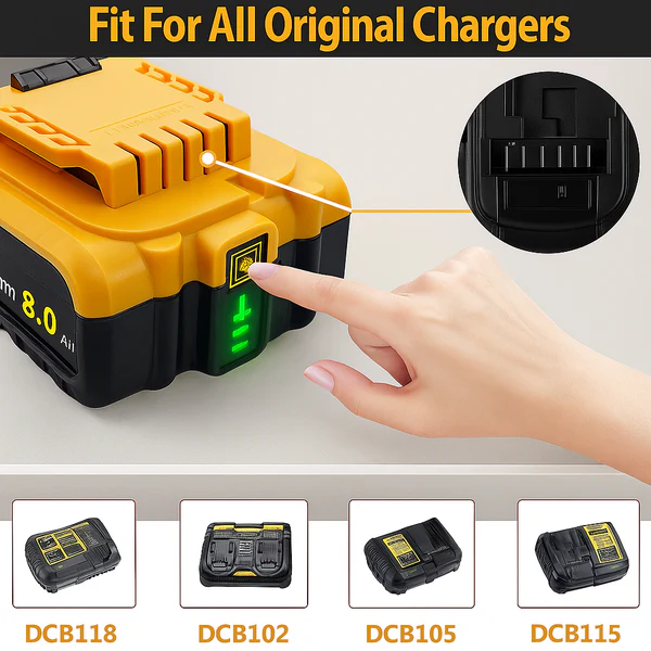 x2 PowerMax 8000mAh Battery™ – High-Capacity 20V MAX (2-Pack)