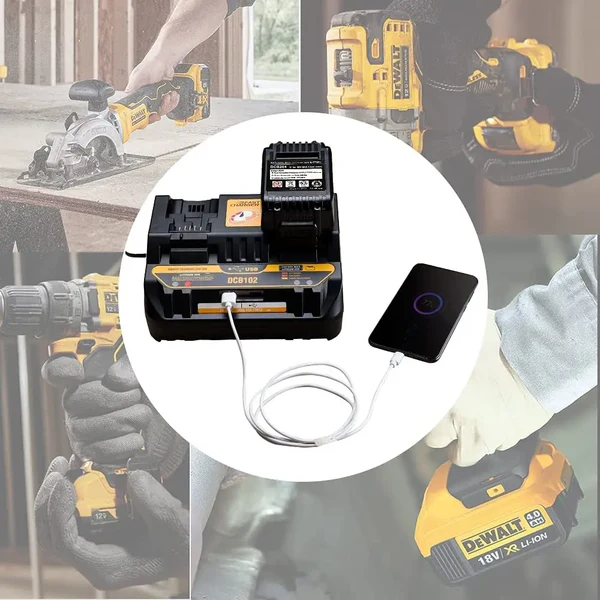 RapidCharge Dual Port Charger™ 18V/20V (Dewalt Compatible)