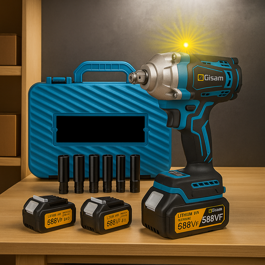 PowerTorque Cordless Impact Wrench™ – High-Torque 1/2" Electric Driver with Rechargeable Battery for Automotive & Heavy-Duty Use