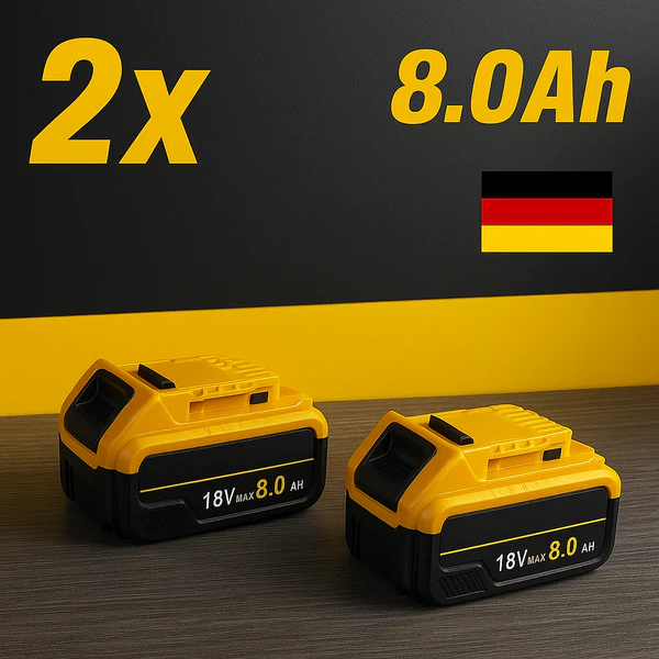 x2 PowerMax 8000mAh Battery™ – High-Capacity 20V MAX (2-Pack)