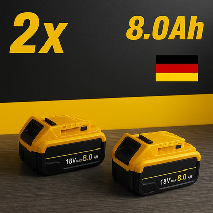 x2 PowerMax 8000mAh Battery™ – High-Capacity 20V MAX (2-Pack)