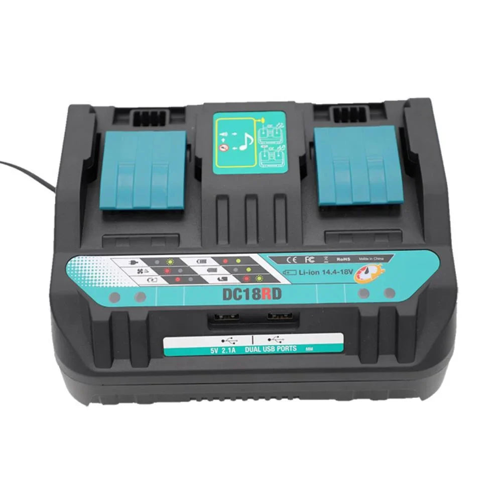 Single PowerMax Charger™ – Fast Smart Charger for 18V/20V Lithium Batteries (Dewalt/Makita Compatible)