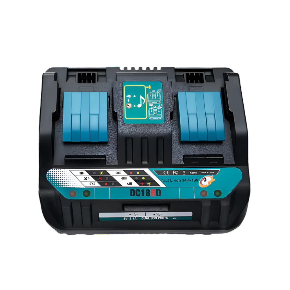 Single PowerMax Charger™ – Fast Smart Charger for 18V/20V Lithium Batteries (Dewalt/Makita Compatible)