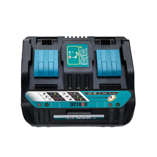 Single PowerMax Charger™ – Fast Smart Charger for 18V/20V Lithium Batteries (Dewalt/Makita Compatible)