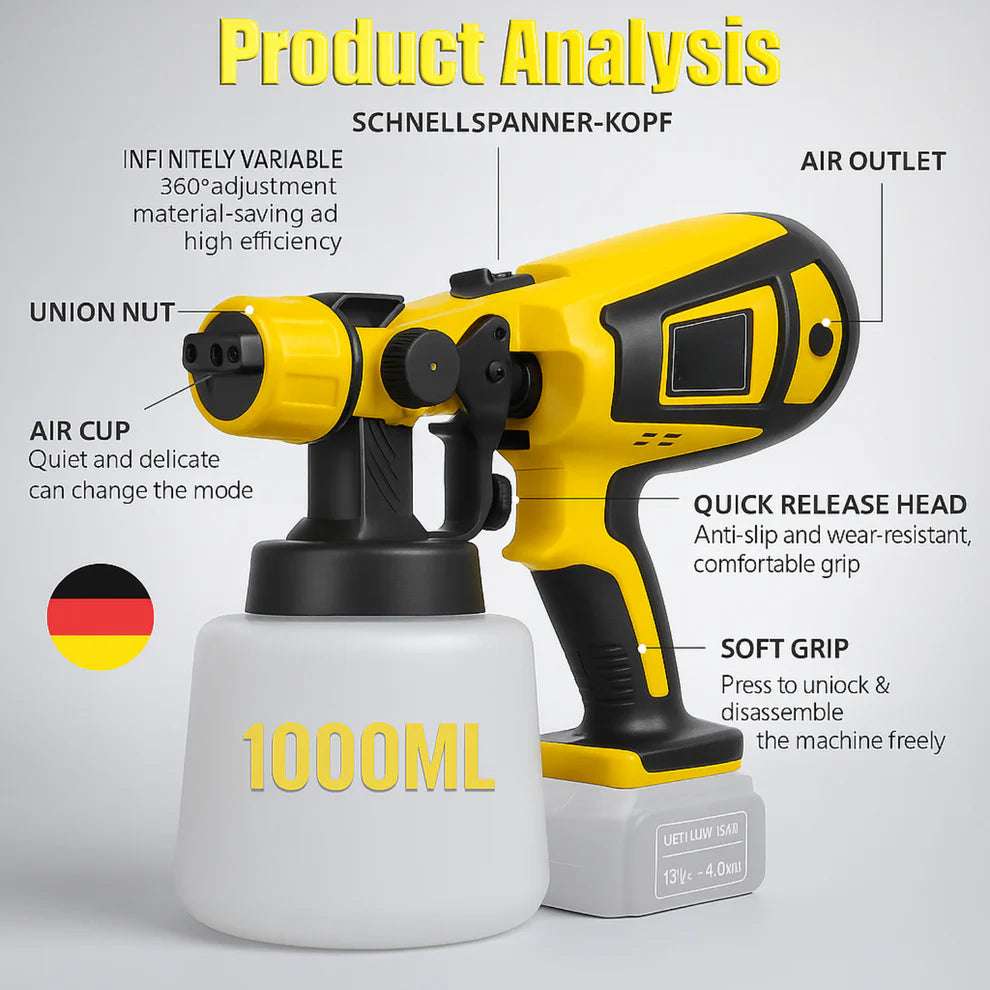 DeWalt 18V Cordless Paint Sprayer – Lightweight, High-Precision HVLP