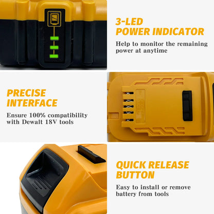 x2 PowerMax 8000mAh Battery™ – High-Capacity 20V MAX Replacement for Dewalt Tools (2-Pack)