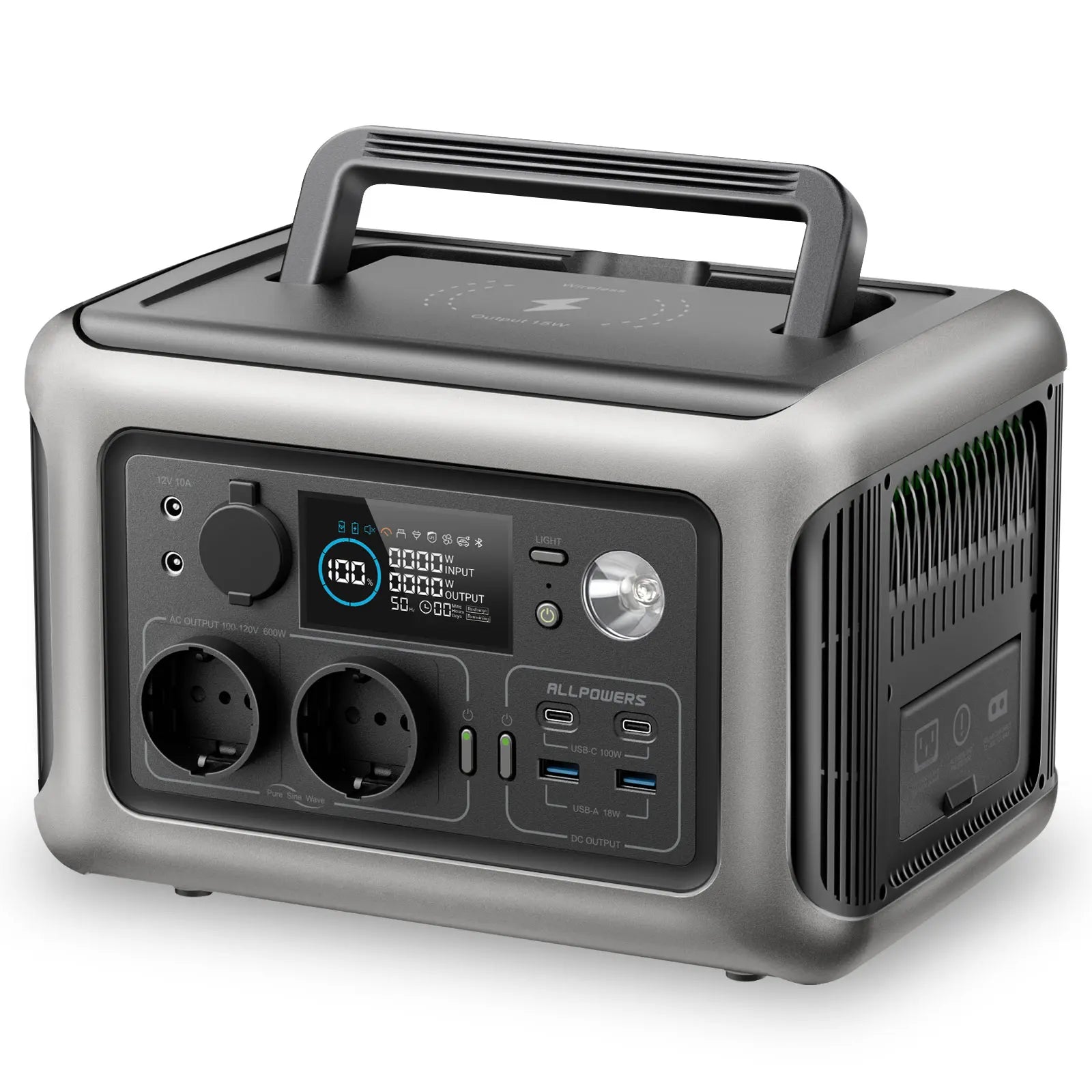 Booked Builders R600 Portable Powerstation – 600W 299Wh LiFePO4 Solar Generator for Home Backup, Camping & RV