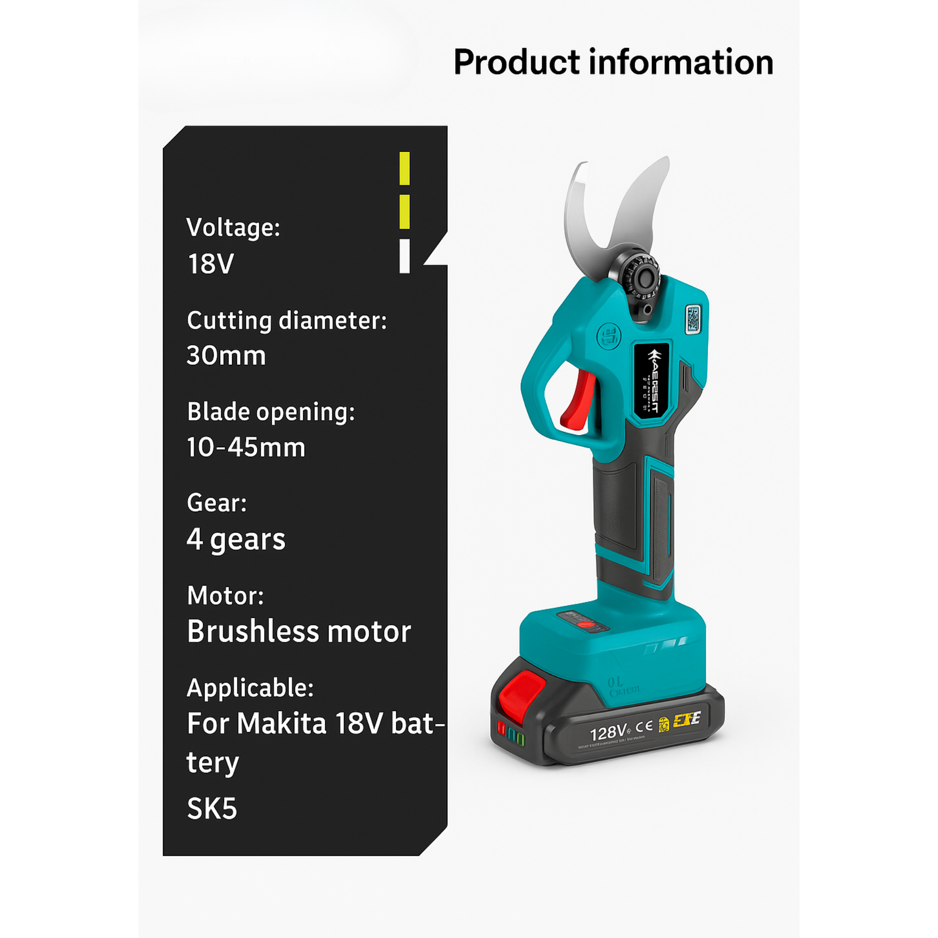 Premium Electric Pruning Shears™ – Cordless Rechargeable Branch Cutter for Garden, Orchard & Vineyard Use